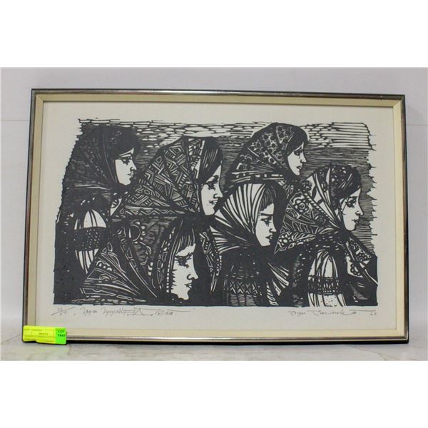 FRAMED NUMBERED 33/50 SIGNED FROM 1969