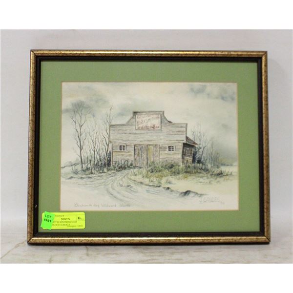FRAMED BLACKSMITH SHOP WILDWOOD ALBERTA