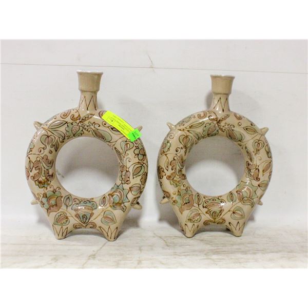 PAIR OF MATCHING INTRICATELY DESIGNED VASES