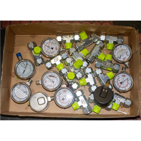 FLAT OF LIQUID FILLED GUAGES