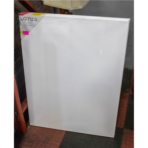 SET OF THREE 30" X 40" PLAIN SCREEN