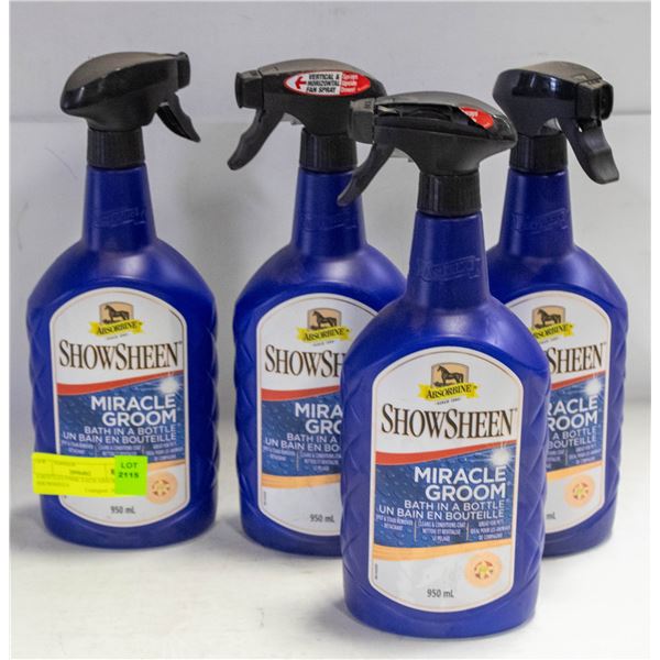 4 BOTTLES 950ML EACH ABSORBINE SHOWSHEEN