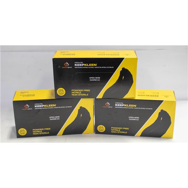 3 BOXES OF MEDIUM POWDER FREE GLOVES