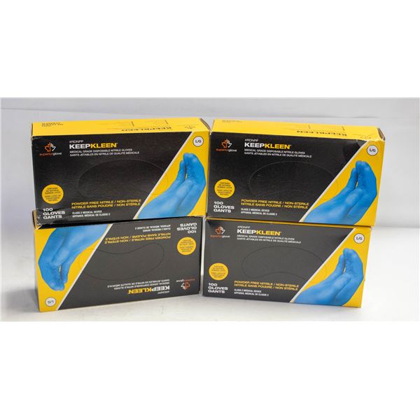 4 BOXES OF LARGE NITRILE GLOVES