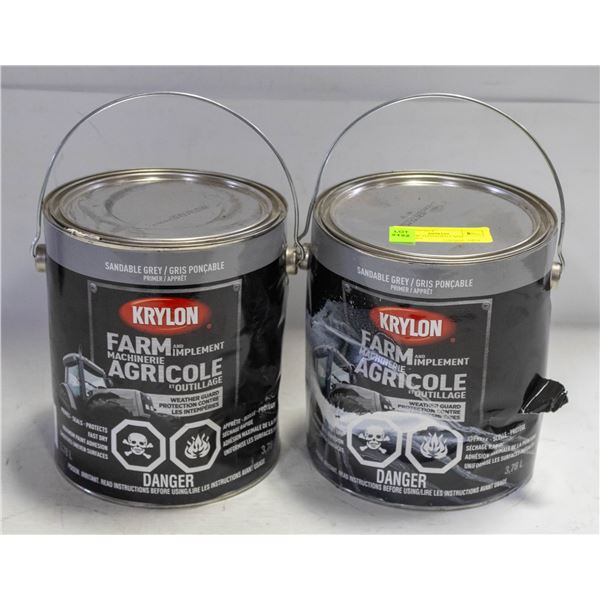 TWO 3.78L DAMAGED CANS SANDABLE