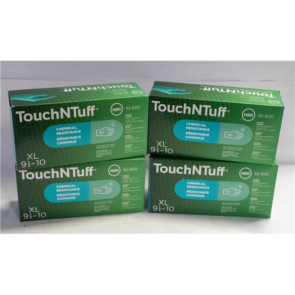 4 BOXES OF XL CHEMICAL RESISTANT GLOVES