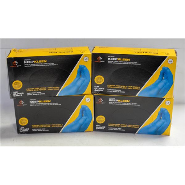 4 BOXES OF LARGE NITRILE GLOVES