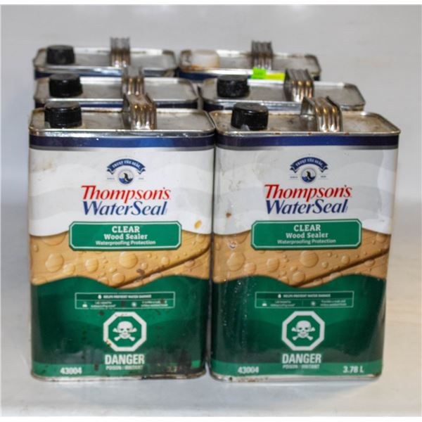 5 CANS THOMPSONS CLEAR WATERSEAL