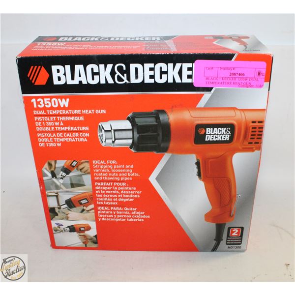 BLACK + DECKER 1350W DUAL TEMPERATURE HEAT GUN