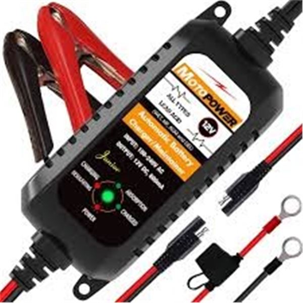 NEW MOTOPOWER AUTOMATIC BATTERY CHARGER MAINTAINER