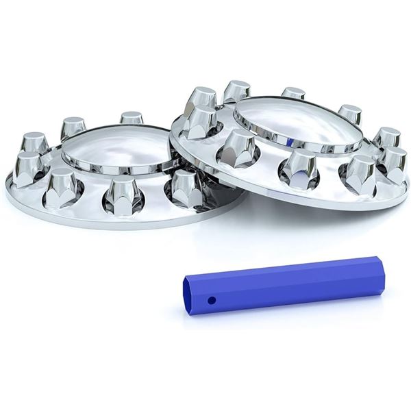 NEW RICHEER AXLE WHEEL COVERS FOR SEMI TRUCK SET