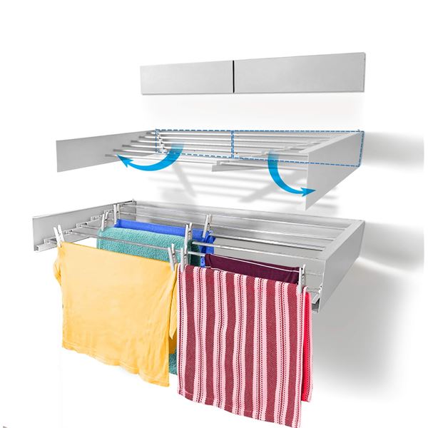 NEW WITH BOX WALL MOUNTED CLOTHES DRYING RACK FOLD