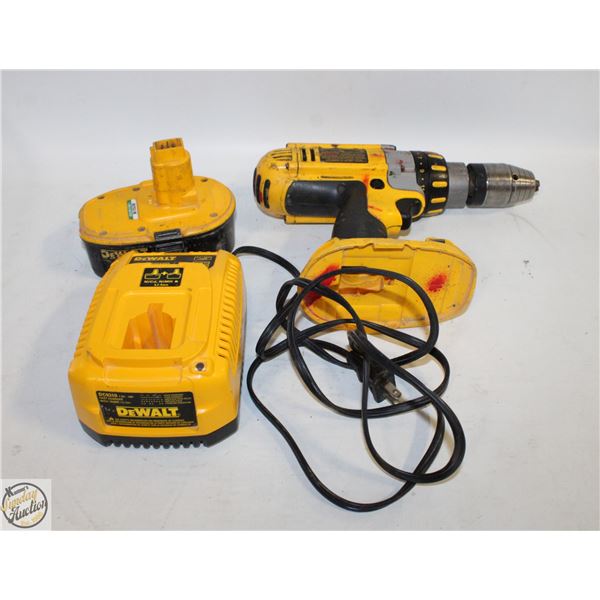 DEWALT HAMMER DRILL AND CHARGER