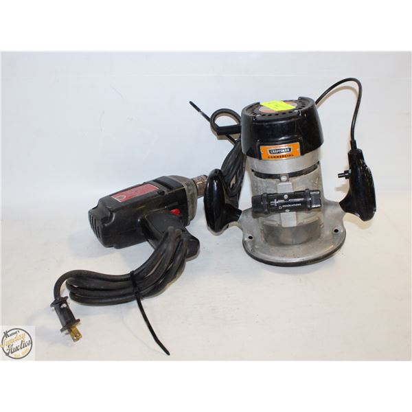BLACK AND DECKER ROUTER AND SEARS DRILL