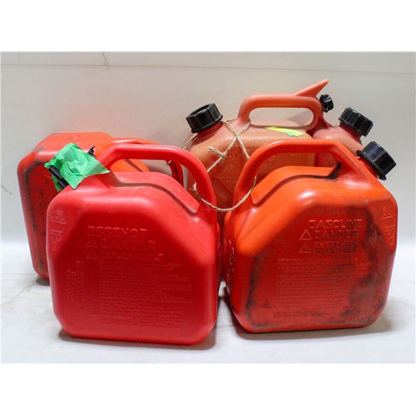4 USED GAS CANS