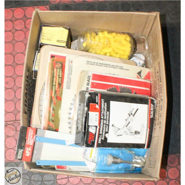 BOX OF CIRCULAR SAW BLADES, ELECTRICAL