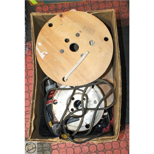 CORDED POWER DRILL. TWO ROLLS OF