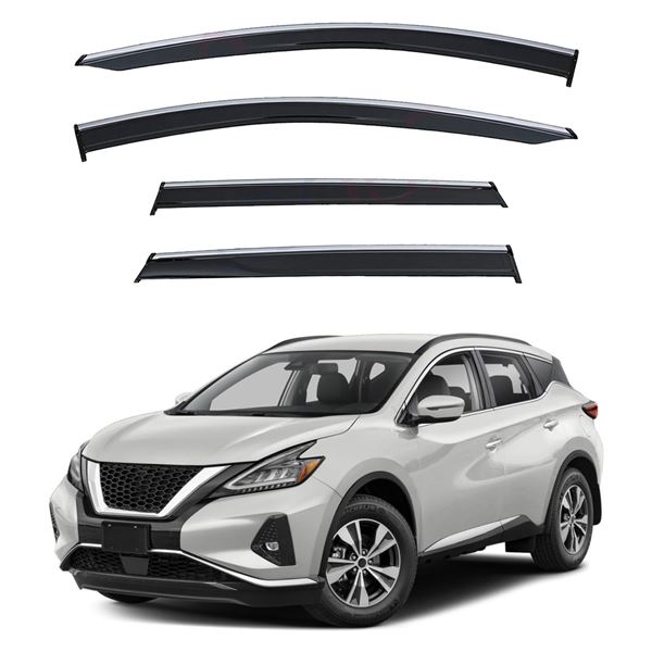 NEW LQQDP 4PCS SMOKE TINT WITH CHROME TRIM