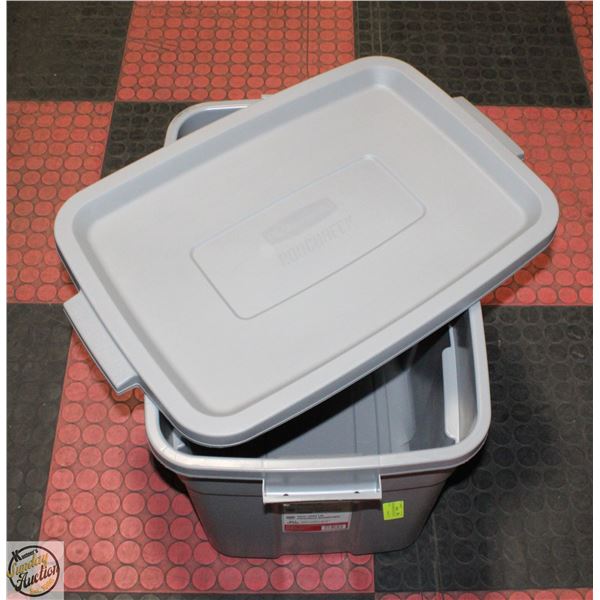 NEW RUBBERMAID 68 LITRE TUB & LID GREY