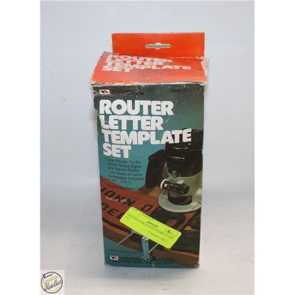 ONE ROUTER LETTER TEMPO PLATE SET