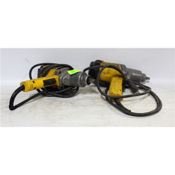 2 DEWALT IMPACTS CORDED