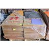 Image 1 : PALLET OF ASSORTED VINYL GLUE DOWN FLOORING