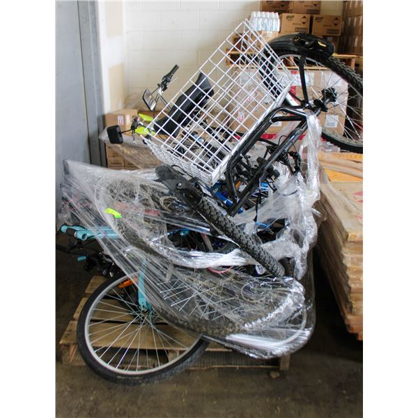 PALLET OF BIKES FOR PARTS OR REPAIR