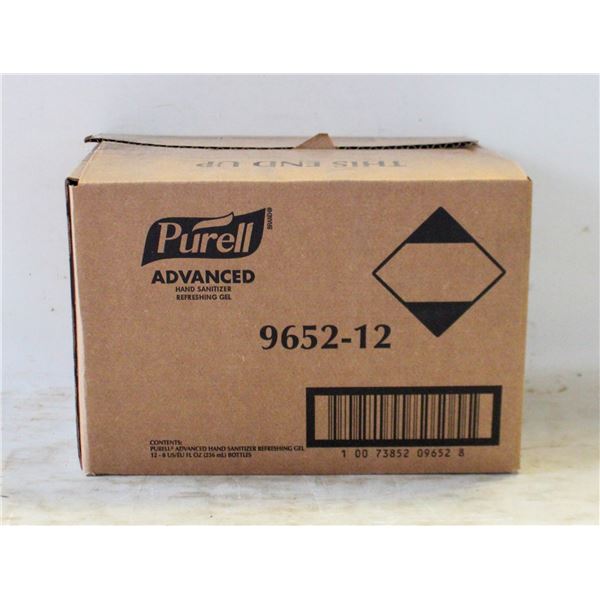 NEW CASE W/12 PURELL HAND SANITIZER PAST BB DATE