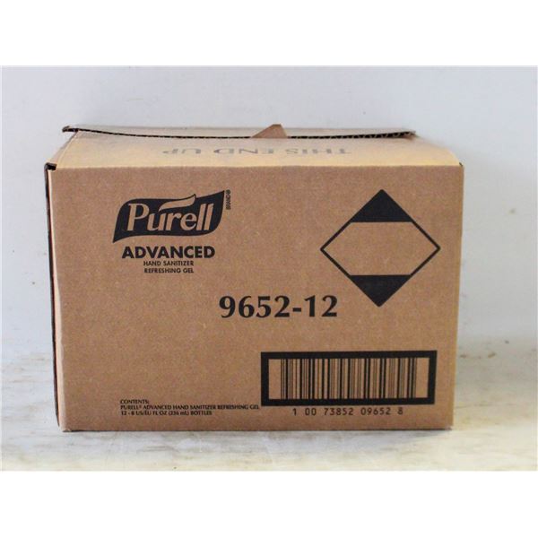 NEW CASE W/12 PURELL HAND SANITIZER PAST BB DATE