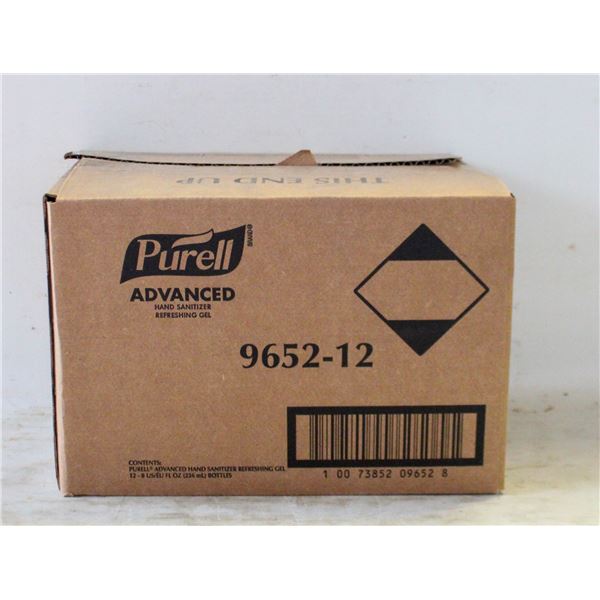 NEW CASE W/12 PURELL HAND SANITIZER PAST BB DATE