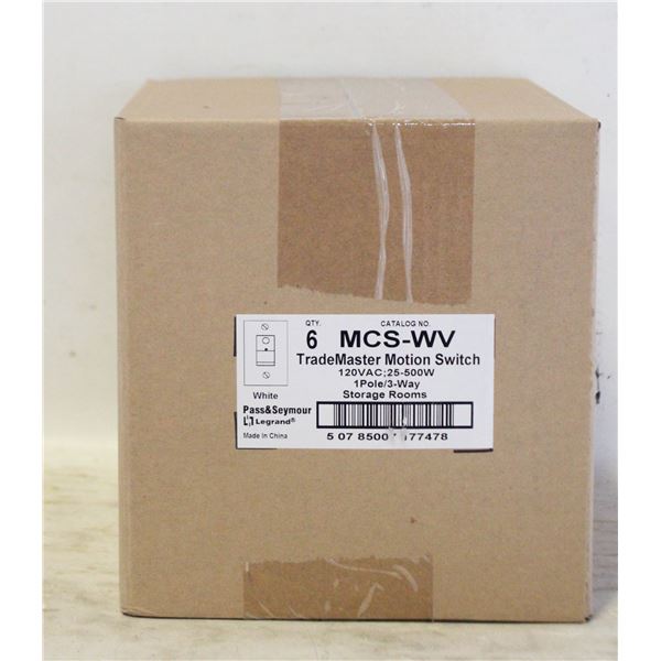 2 NEW CASES OF MOTION SENSORS - 6 PER CASE