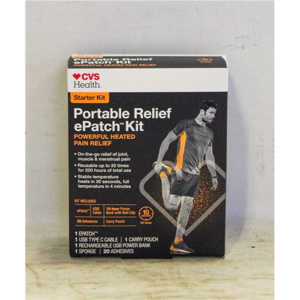 BRAND NEW CVS HEALTH PORTABLE RELIEF EPATCH KIT