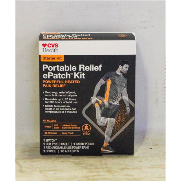 BRAND NEW CVS HEALTH PORTABLE RELIEF EPATCH KIT