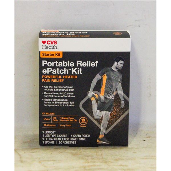 BRAND NEW CVS HEALTH PORTABLE RELIEF EPATCH KIT