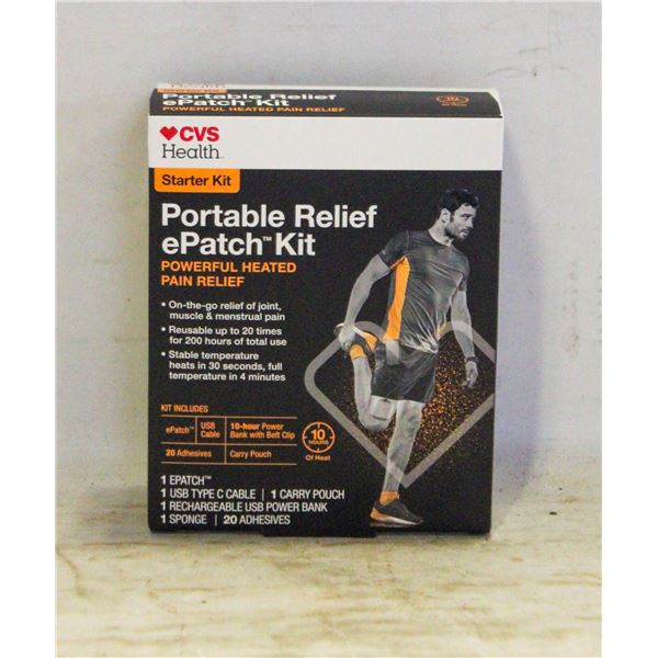 BRAND NEW CVS HEALTH PORTABLE RELIEF EPATCH KIT