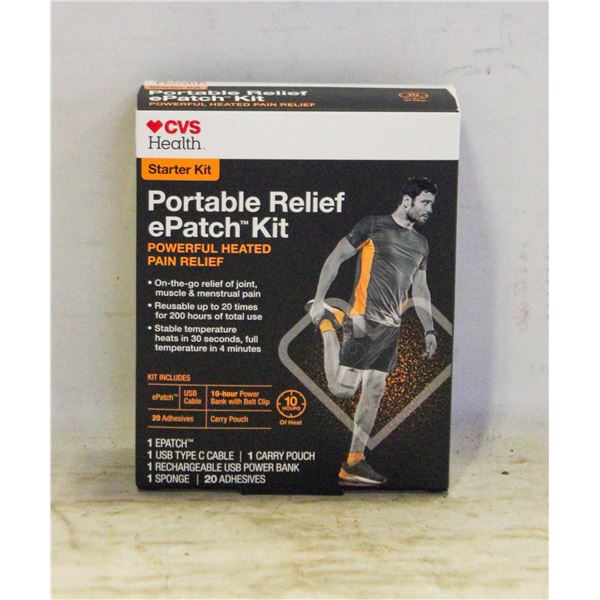 BRAND NEW CVS HEALTH PORTABLE RELIEF EPATCH KIT