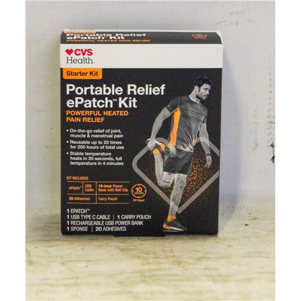 BRAND NEW CVS HEALTH PORTABLE RELIEF EPATCH KIT