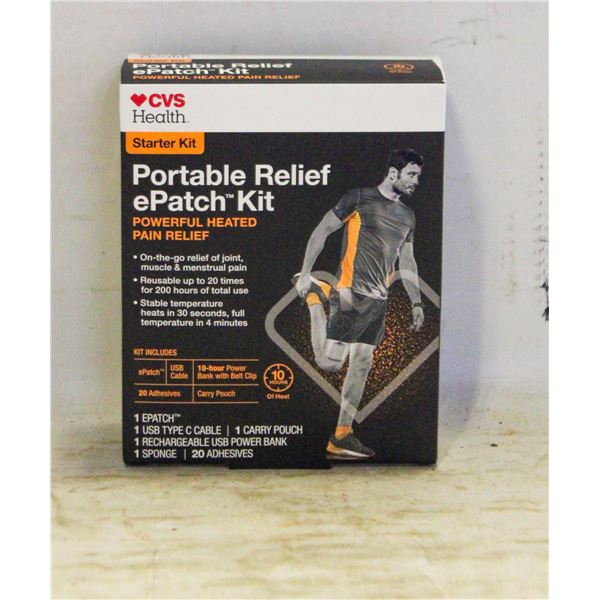 BRAND NEW CVS HEALTH PORTABLE RELIEF EPATCH KIT