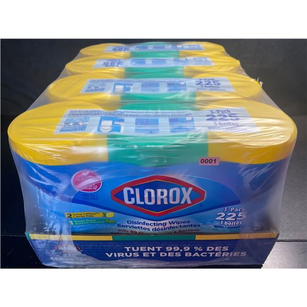 1 Case of Clorox Disinfecting Wipes; 12 Tubs Included! (900 Wipes Total) - New Sealed