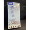 Image 2 : 1 N6 High-Power Portable Power Bank/Charger (35,000mAh) w/ Built-In Charge Cables - New Sealed!