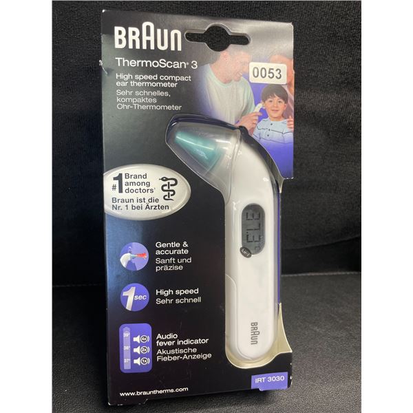 1 BRAUN ThermoScan 3 High-Speed Compact Ear Thermometer - Brand New!