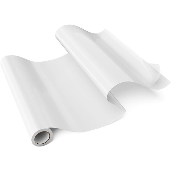 2 Rolls of HTV (Heat Transfer Vinyl) for Crafts/Cricut DIY T-Shirt Making - 12" x 8FT - White - New