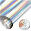 Image 1 : 2 Rolls of Holographic Permanent Adhesive Vinyl - 12" x 6FT Per Roll - For DIY Crafts/Decor - New