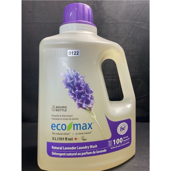 1 Jug of Eco Max Powerful & Plant-Based Natural Lavender Laundry Wash - 3L/100 Loads - New