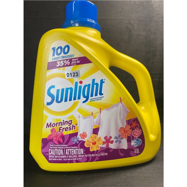 1 Large Jug of Sunlight Morning Fresh Liquid Laundry Detergent - 4.0L/100 Loads - New