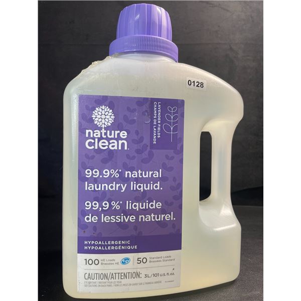 1 Nature Clean Hypoallergenic 99.9% Natural Laundry Liquid - 3L/100 Loads - Lavender Fields - New