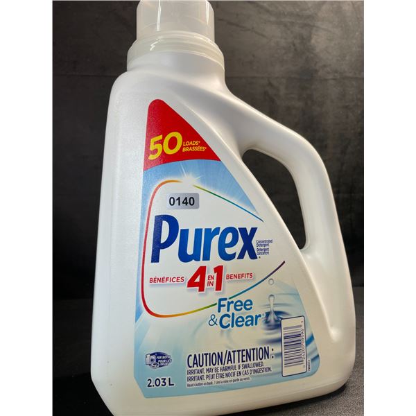 1 Jug of Purex 4-in-1 Free & Clear Liquid Laundry Detergent - 2.03L/50 Loads - New