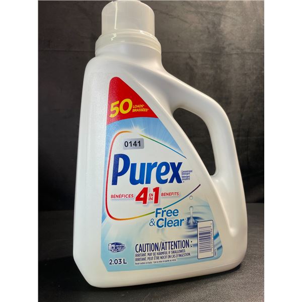 1 Jug of Purex 4-in-1 Free & Clear Liquid Laundry Detergent - 2.03L/50 Loads - New