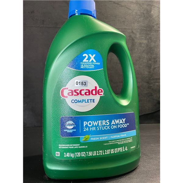 1 Large Jug of Cascade Complete Dishwasher Detergent - Fresh Scent w/ Dawn - 3.40kg - New