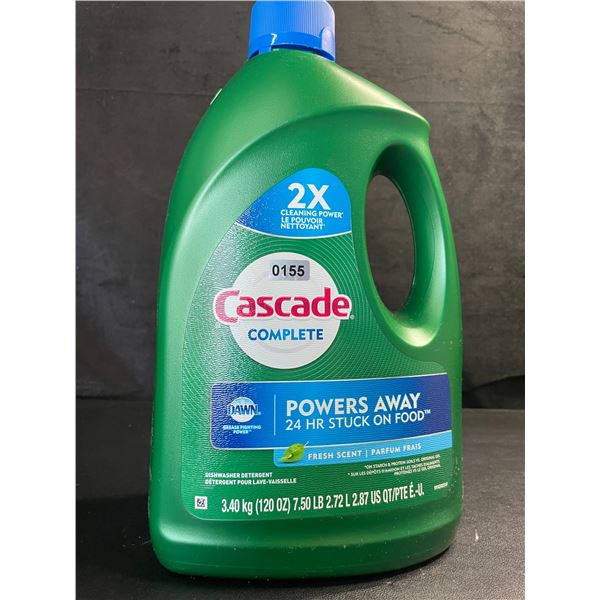 1 Large Jug of Cascade Complete Dishwasher Detergent - Fresh Scent w/ Dawn - 3.40kg - New